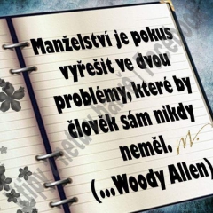 Definice manželství od Woody Allena