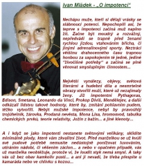 Ivan Mládek o impotenci